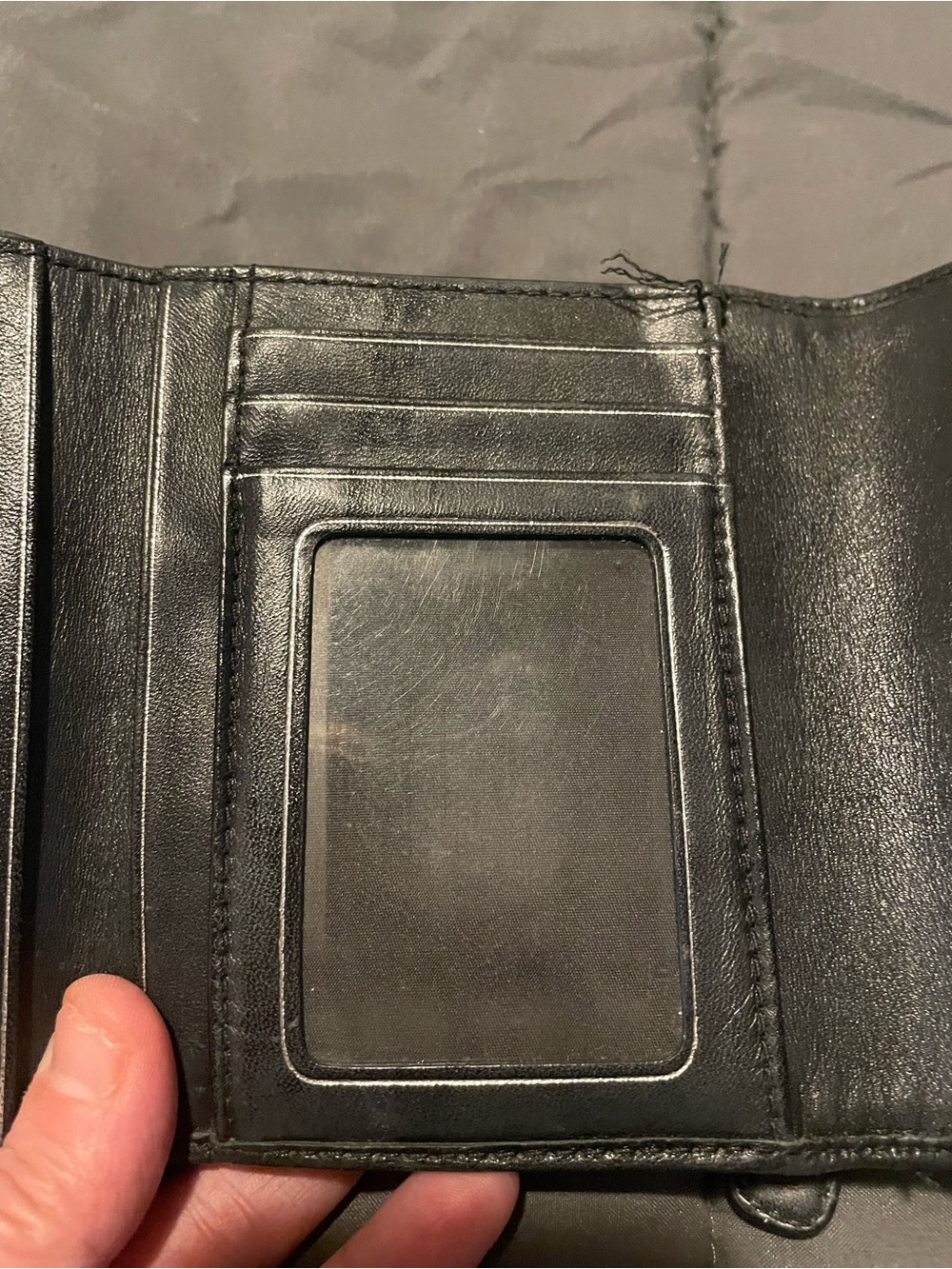 Vintage Coach Black Signature Canvas Trifold Wallet - Picture 4 of 10